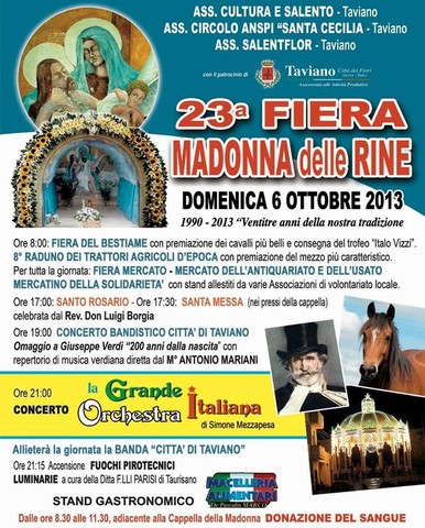 XXIII Fiera - Madonna delle Rine - 6 Ottobre 2013 - Taviano
